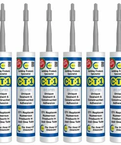 Hot Sale 🎉 CT1 Sealant & Construction Adhesive Silver 290ml 6 Tubes 🧨
