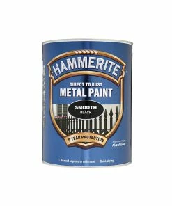 Brand new 👏 Hammerite HMMSFB5L Direct To Rust Smooth Finish Metal Paint Black 5 Litre ⭐