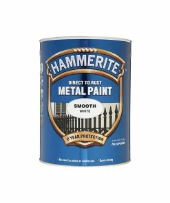 Budget 🛒 Hammerite HMMSFW5L Direct To Rust Smooth Finish Metal Paint White 5 Litre ⌛