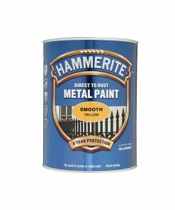 Buy 😀 Hammerite HMMSFY5L Direct To Rust Smooth Finish Metal Paint Yellow 5 Litre 🎁