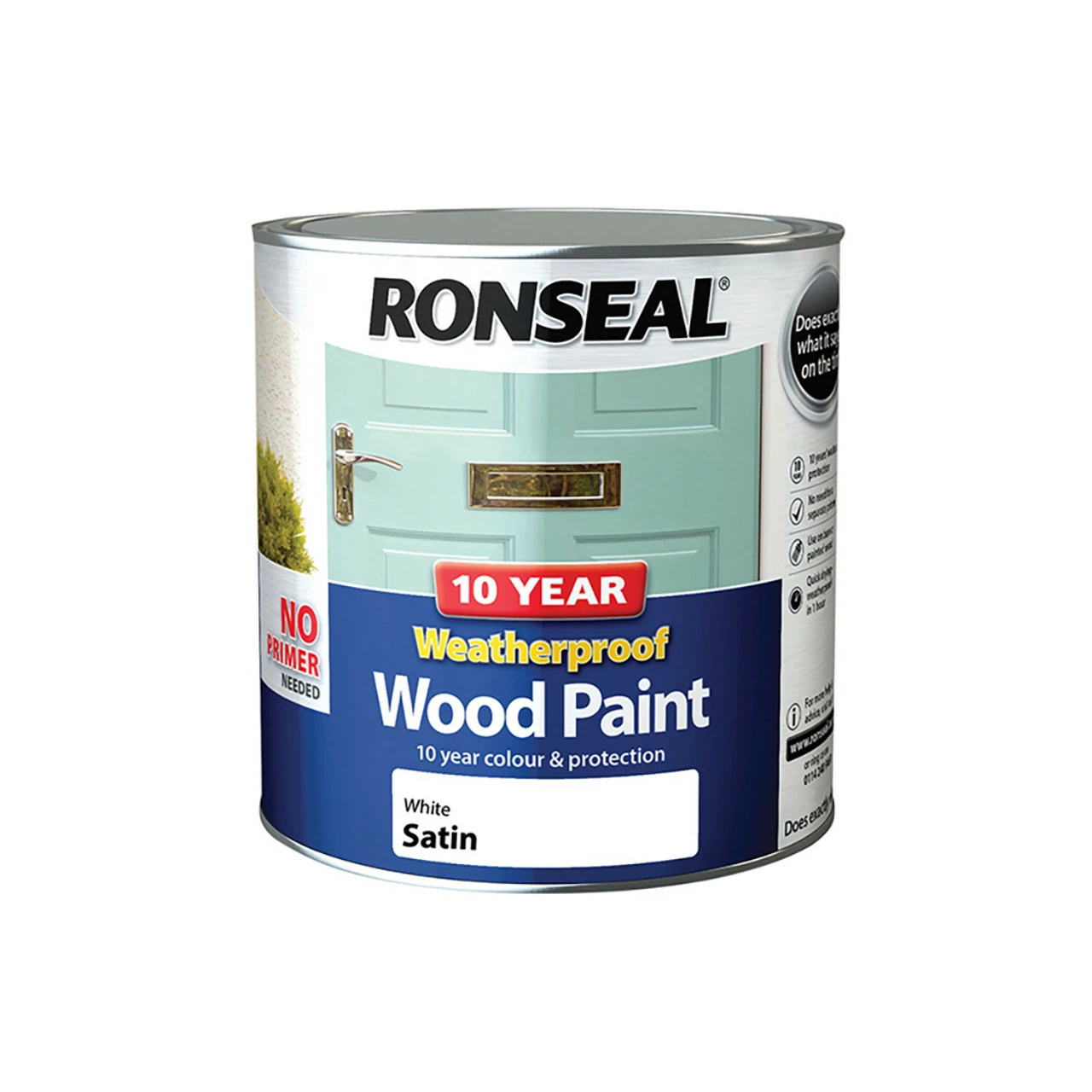 Brand new ๐ Ronseal 38795 10 Year Weatherproof Wood Paint White Satin 2.5L ๐ฅฐ 3 Brand new ๐ Ronseal 38795 10 Year Weatherproof Wood Paint White Satin 2.5L ๐ฅฐ