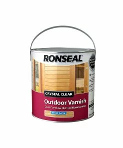 Buy ❤️ Ronseal RSLCCODVS25L Crystal Clear Outdoor Varnish Satin 2.5 Litre 🤩