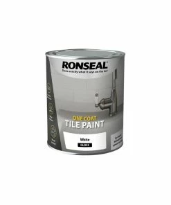 Coupon ❤️ Ronseal RSLOCTPWG750 One 🧥 Coat Tile Paint White Gloss 750ml 👍