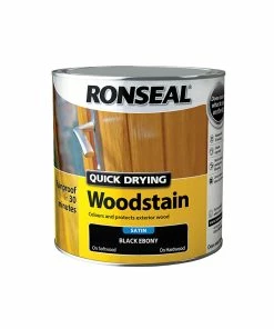 Best reviews of 🎁 Ronseal RSLQDWSE25L Quick Drying Woodstain Satin Ebony 2.5 Litre 😉