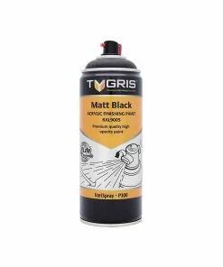 Deals 😀 Tygris P300 Matt Black Spray Paint 400ml 🔥